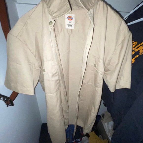 Beige men’s dickies button down - Picture 1 of 2